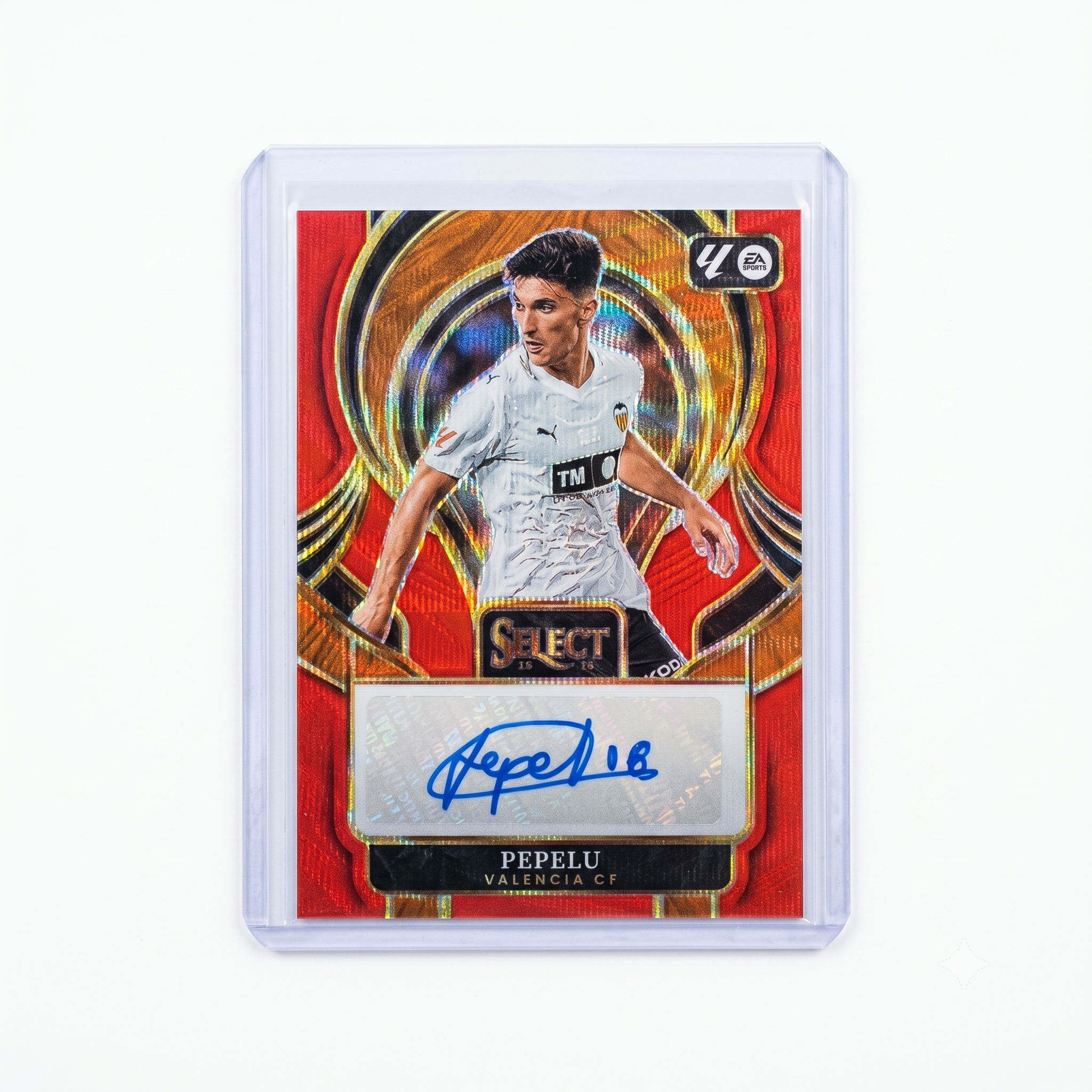 25-26 Panini Select La Liga Pepelu Signatures Red Wave Auto #SS-PE