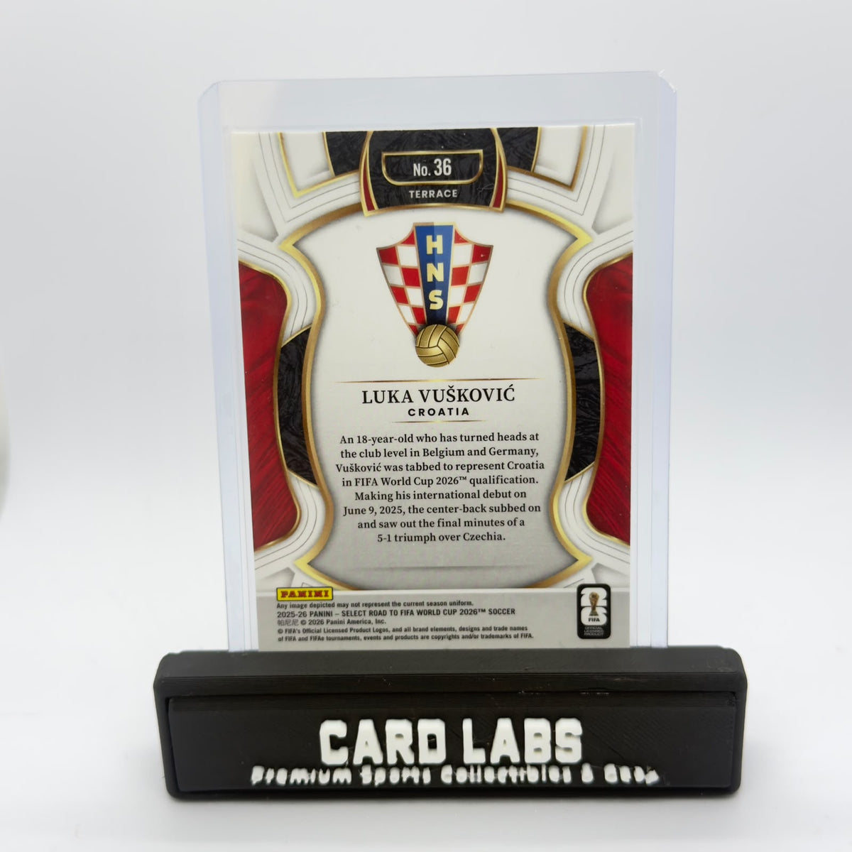 25-26 Panini Select Road to FIFA Word Cup 26 Luka Voskovic RC Terrace #36