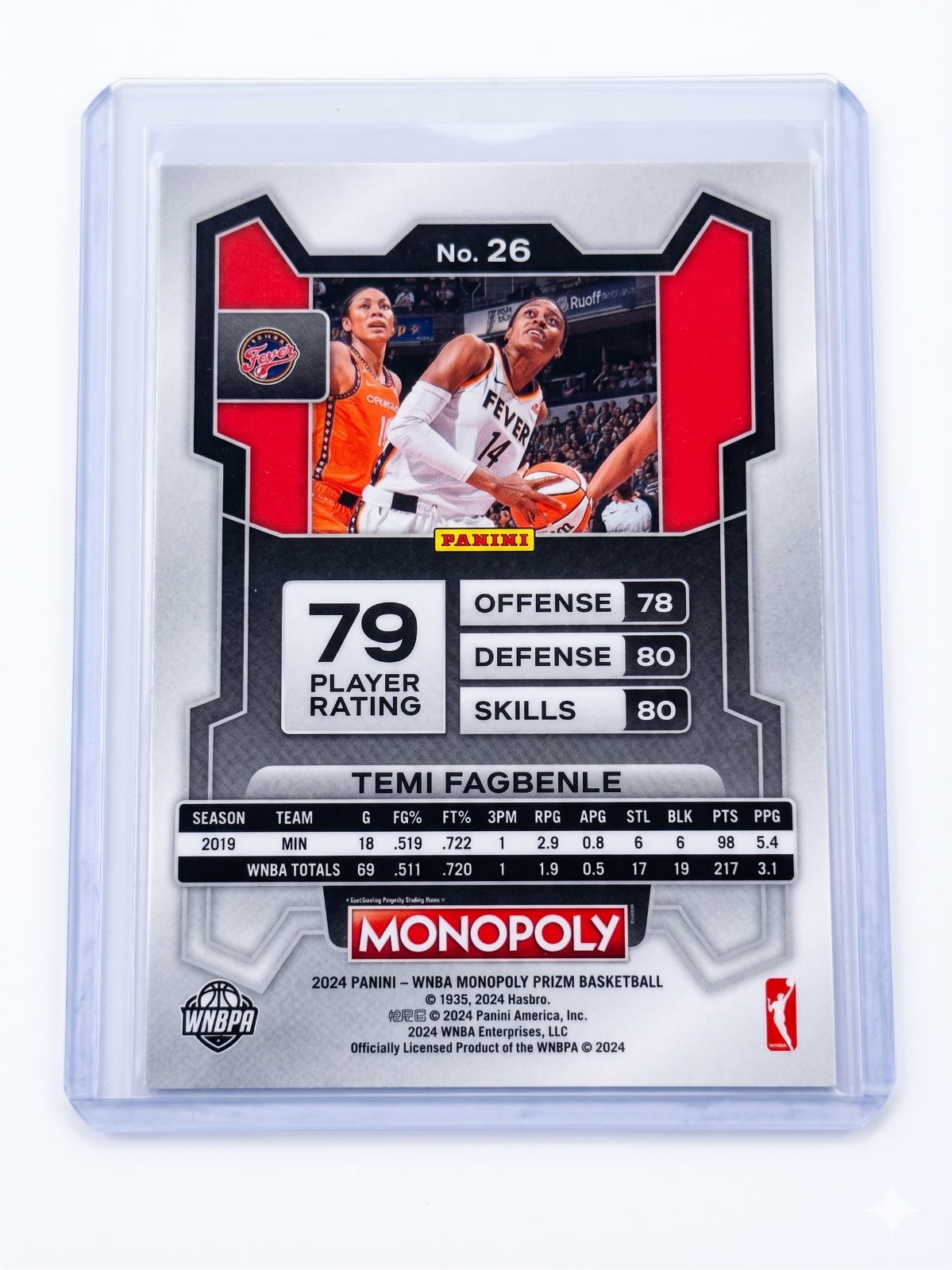 2024 Panini WNBA Monopoly PRIZM TEMI FAGBENLE Base #26