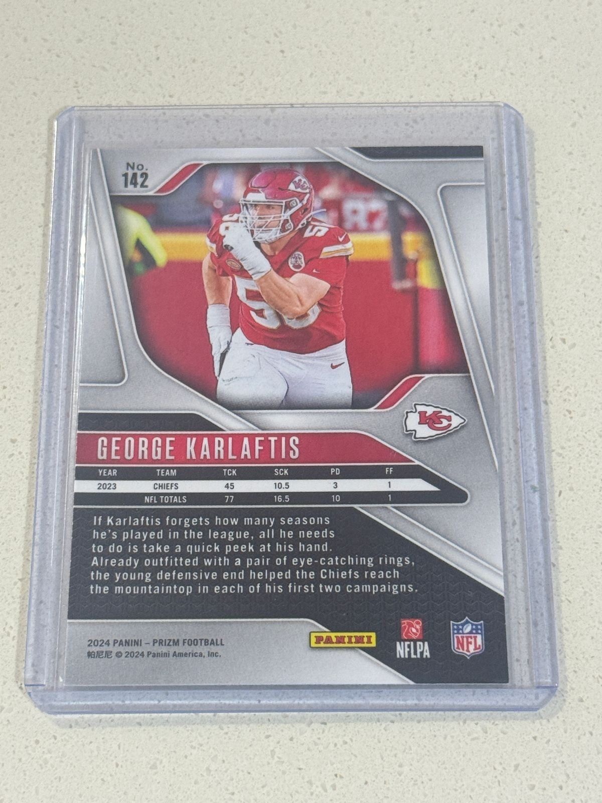 2024 Panini PRIZM Football GEORGE KARLAFTIS #142 Silver PRIZM