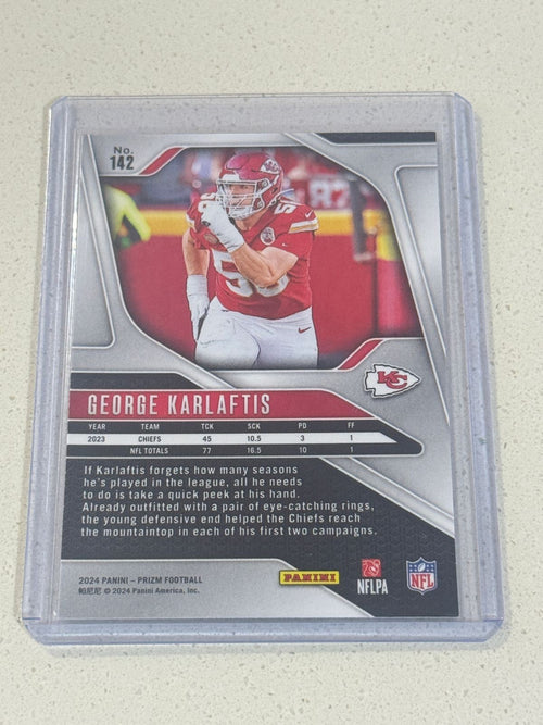 2024 Panini PRIZM Football GEORGE KARLAFTIS #142 Silver PRIZM