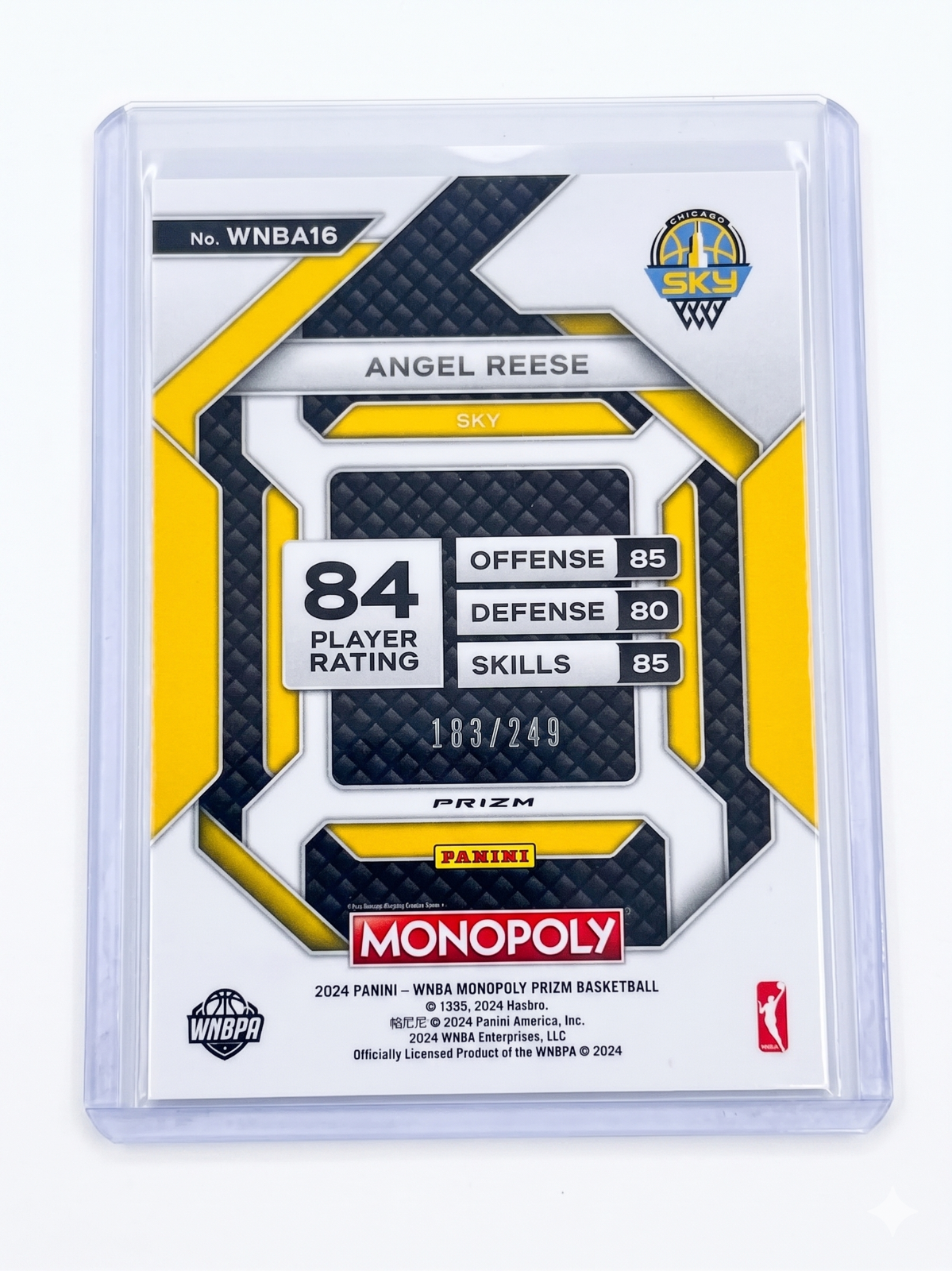 2024 Panini Prizm Monopoly WNBA  ANGEL REESE RC #WNBA16 Brown Prizm /249