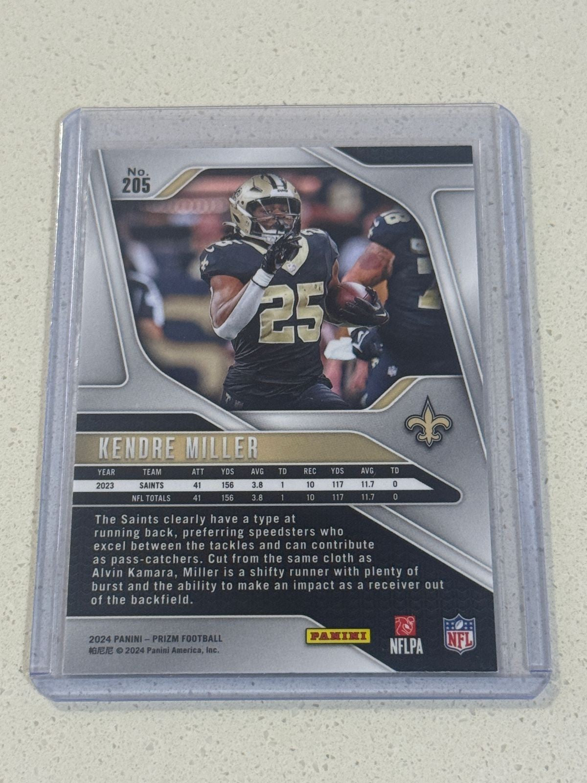2024 Panini PRIZM Football KENDRE MILLER #205 Silver PRIZM
