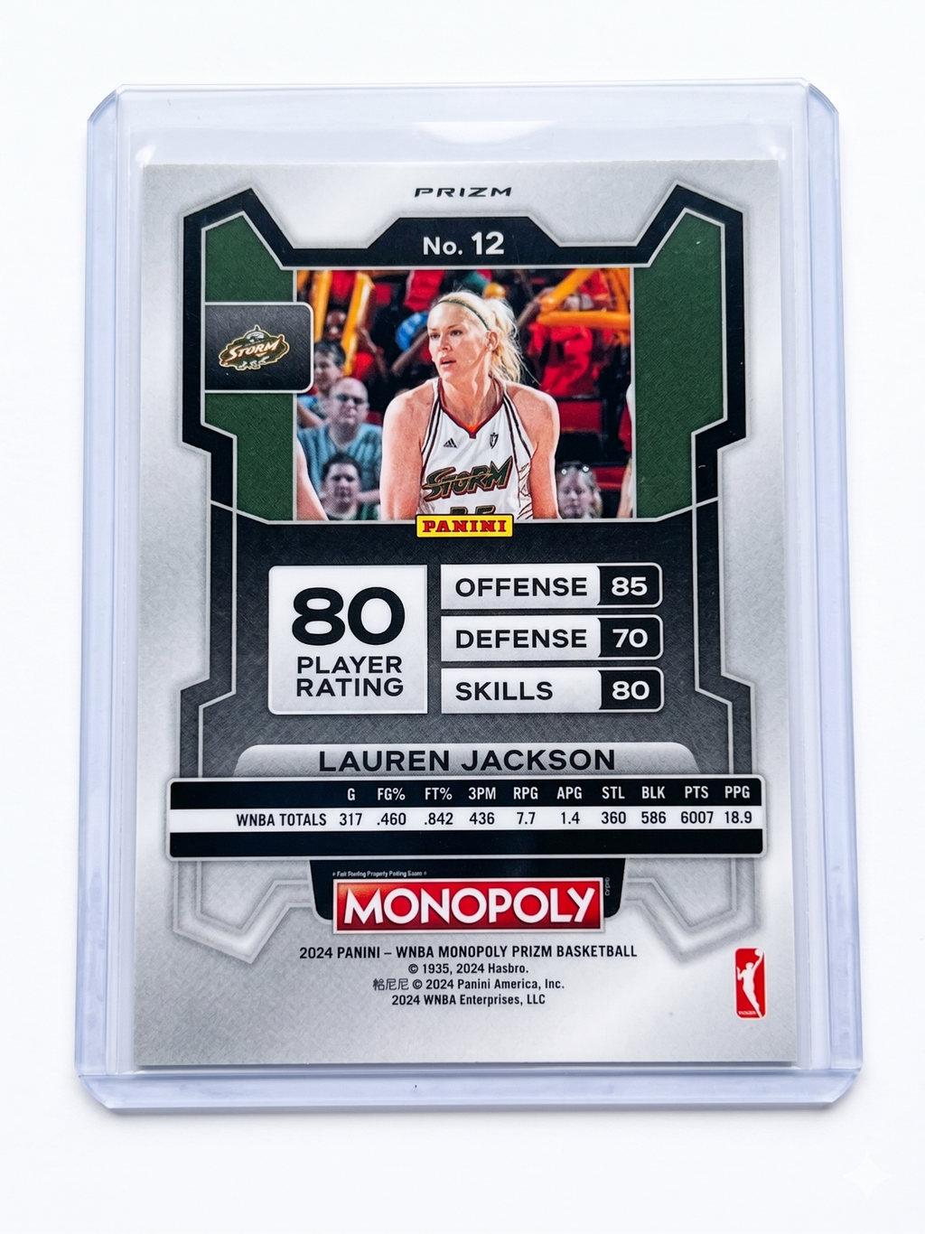 2024 Panini WNBA Monopoly PRIZM LAUREN JACKSON Red/Black Icons PRIZM #12