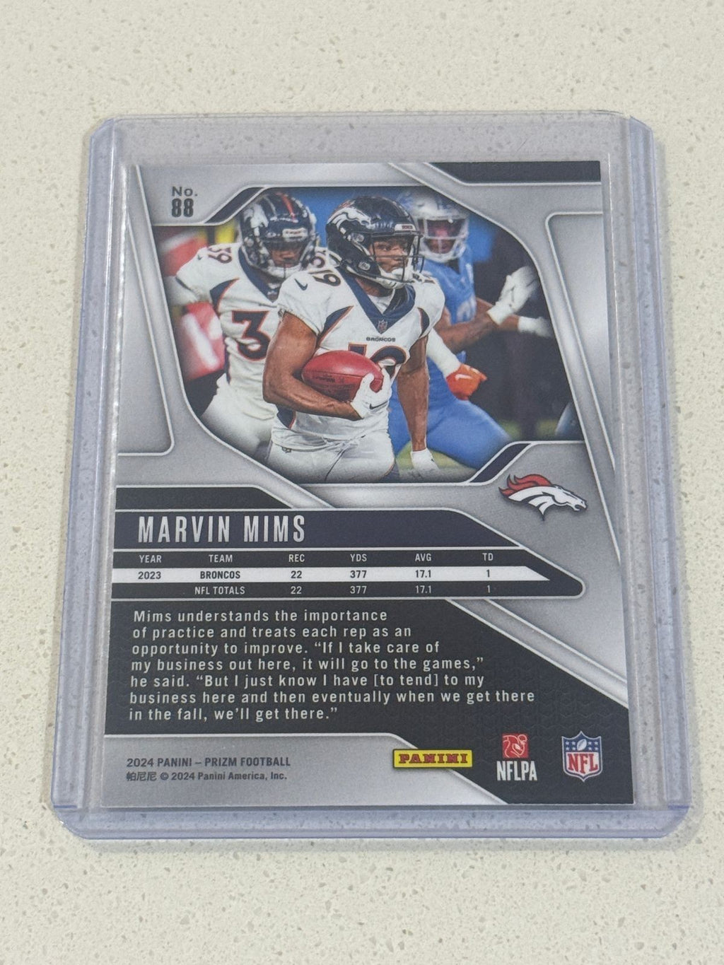 2024 Panini PRIZM Football MARVIN MIMS #88 Silver PRIZM