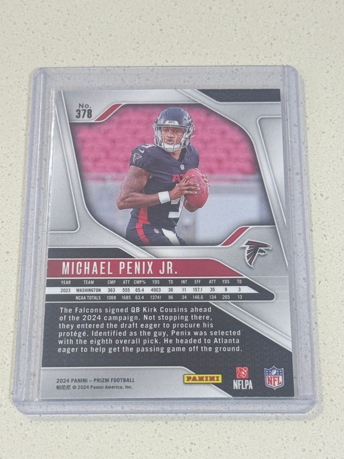 2024 Panini PRIZM Football MICHAEL PENIX JR. RC Silver PRIZM #378
