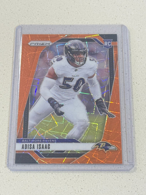 2024 Panini PRIZM Football ADISA ISAAC RC card Orange PRIZM #302