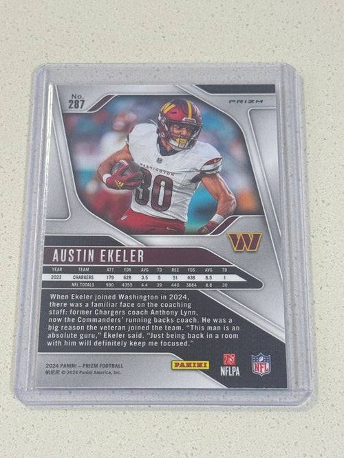 2024 Panini PRIZM Football AUSTIN EKELER #287 ORANGE PRIZM