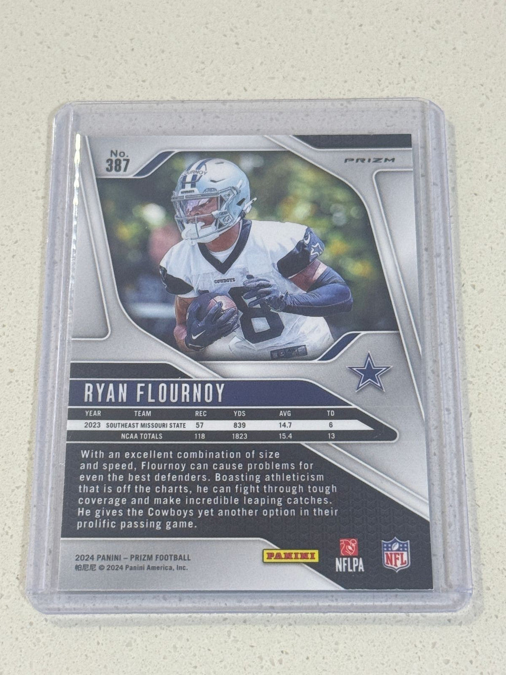 2024 Panini PRIZM Football RYAN FLOURNOY RC Silver PRIZM #387