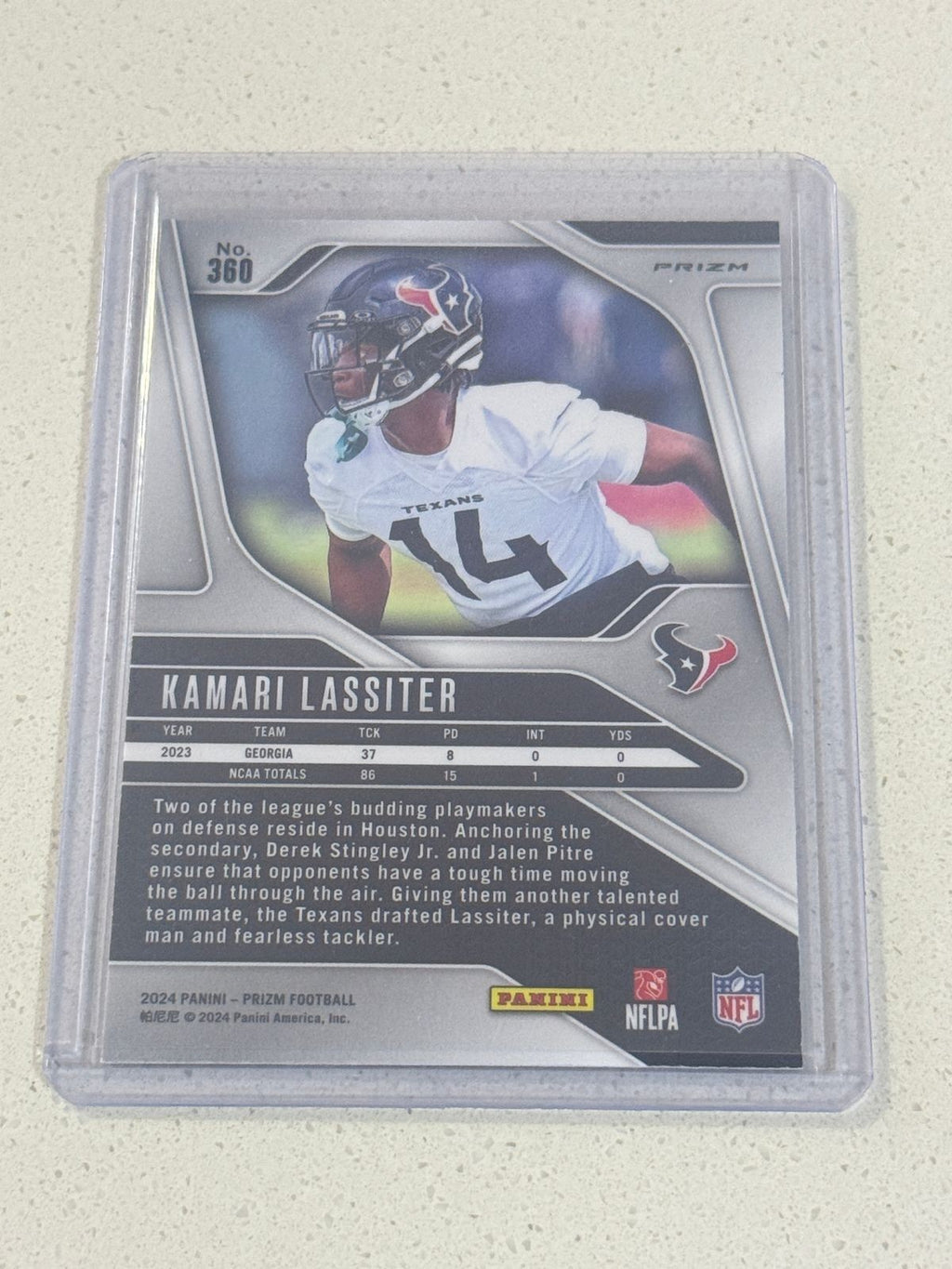 2024 Panini PRIZM Football KAMARI LASSITER RC card Orange PRIZM #360