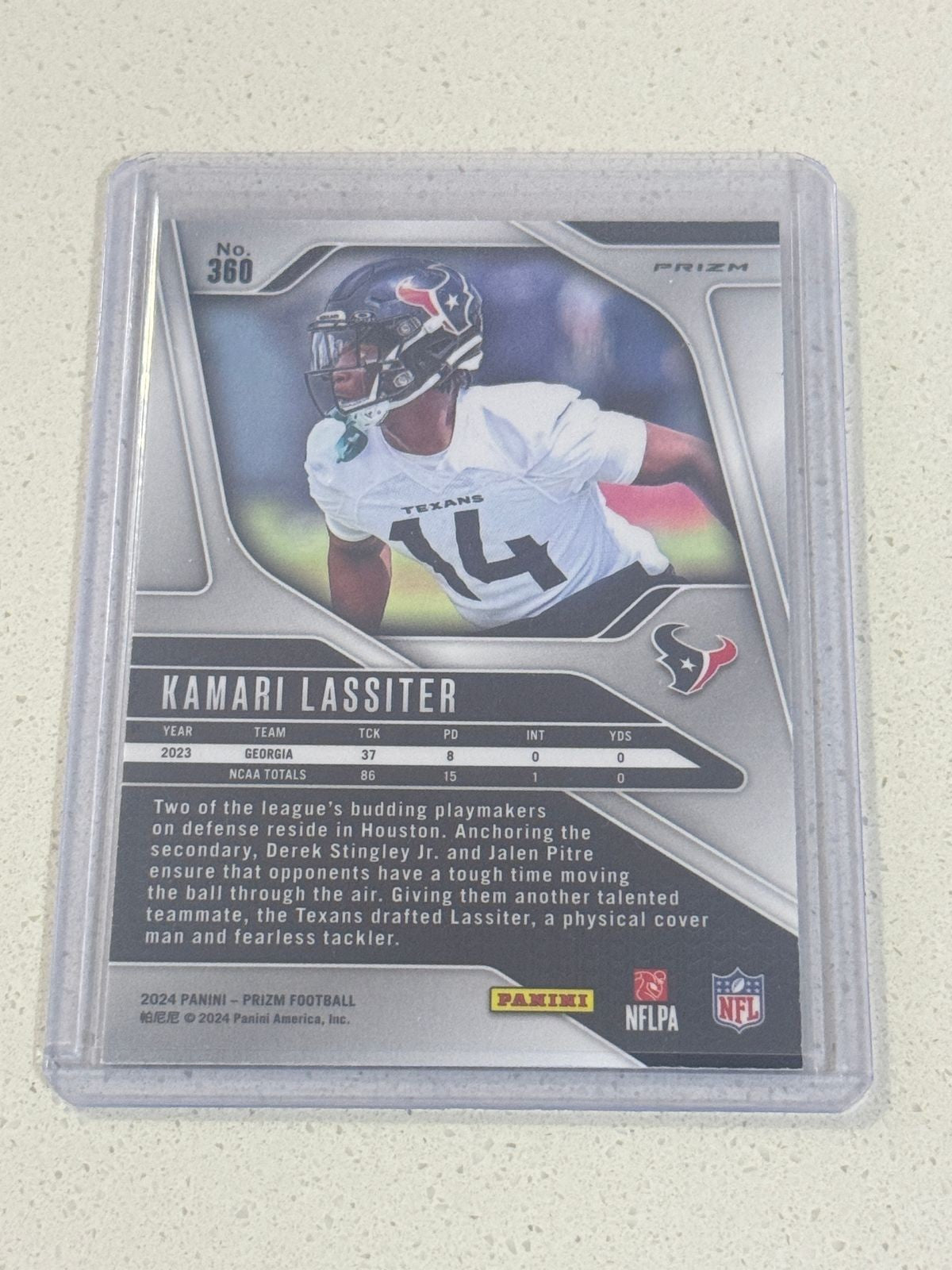 2024 Panini PRIZM Football KAMARI LASSITER RC card Orange PRIZM #360