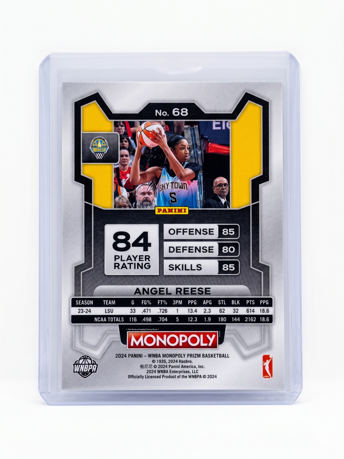 2024 Panini WNBA Monopoly PRIZM ANGEL REESE RC Base #68
