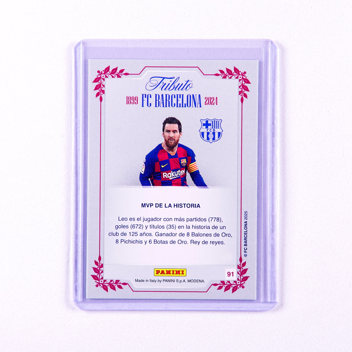 2025 Panini 125th Tribute Barcelona Messi SUPRA #91