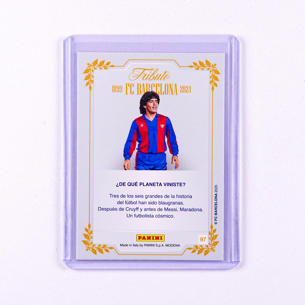 2025 Panini 125th Tribute Barcelona Maradona GOLD #97