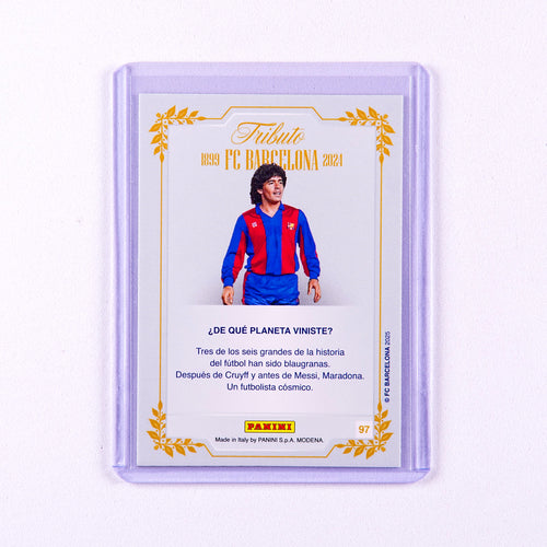 2025 Panini 125th Tribute Barcelona Diego Maradona GOLD #97