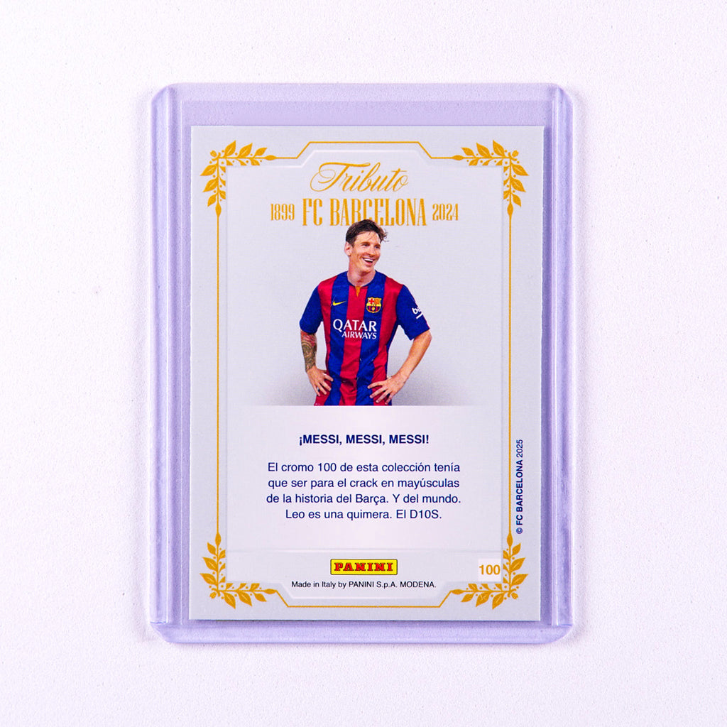 2025 Panini 125th Tribute Barcelona Messi GOLD #100