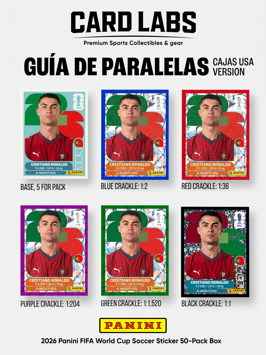 ¡PREVENTA EXCLUSIVA! Caja de Stickers Panini Mundial FIFA 2026 – Versión USA (50 Paquetes)