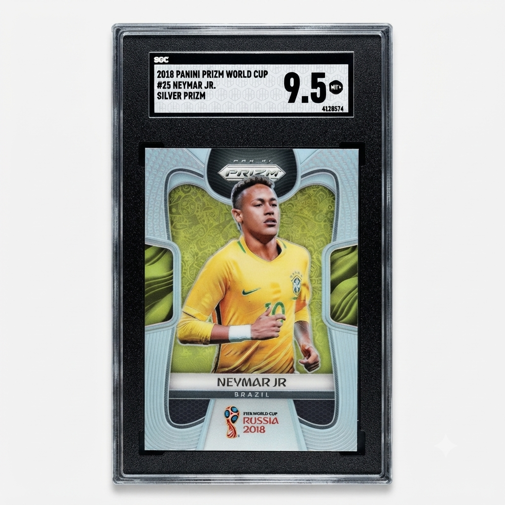 2018 Panini Prizm FWC Neymar Jr Silver Prizm SGC 9.5