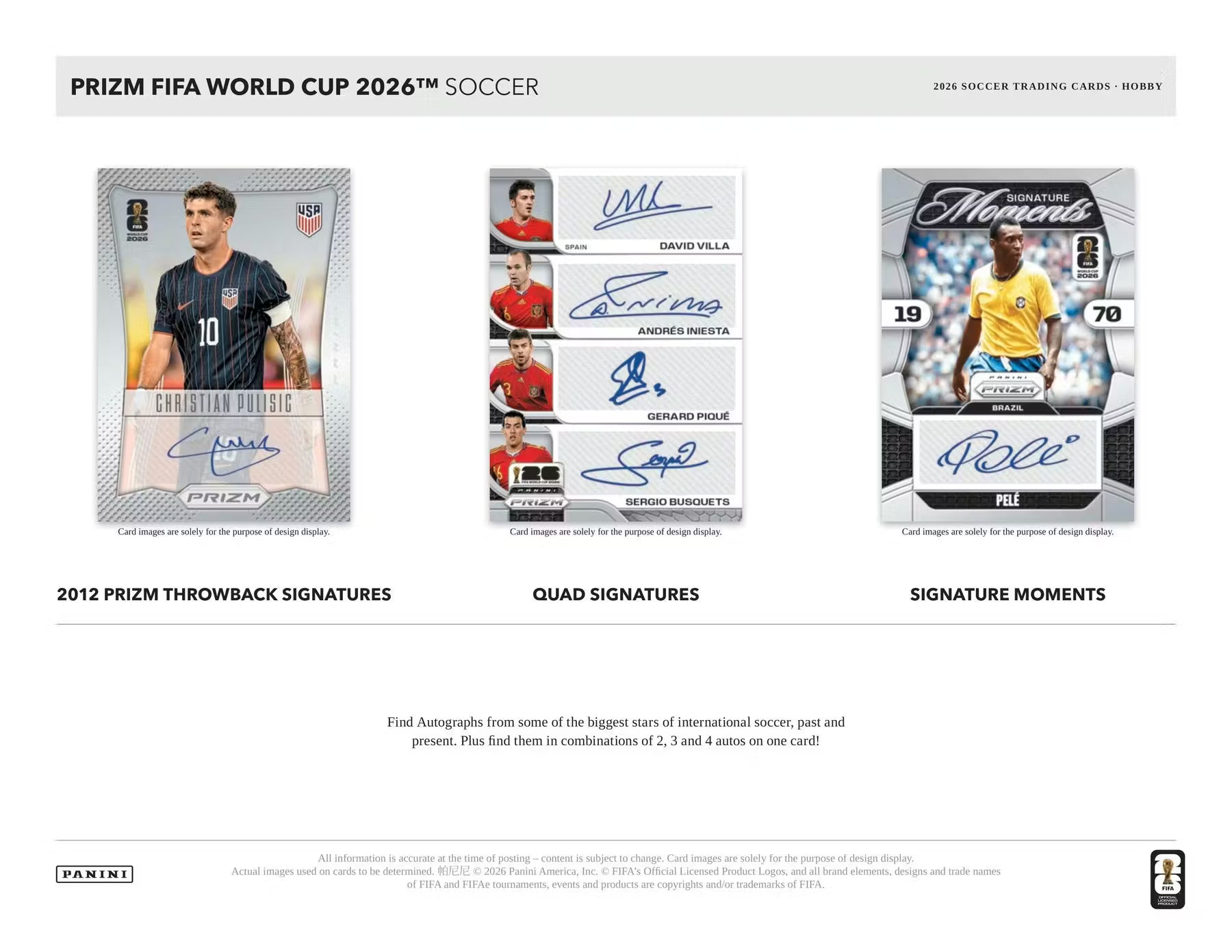 PREVENTA 2026 Panini Prizm FIFA World Cup Soccer HOBBY BOX