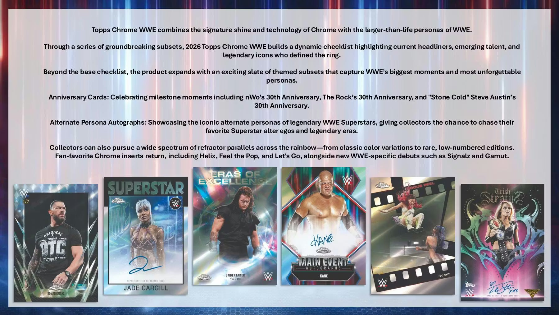 PREVENTA 2026 Topps Chrome WWE Wrestling Mega Box