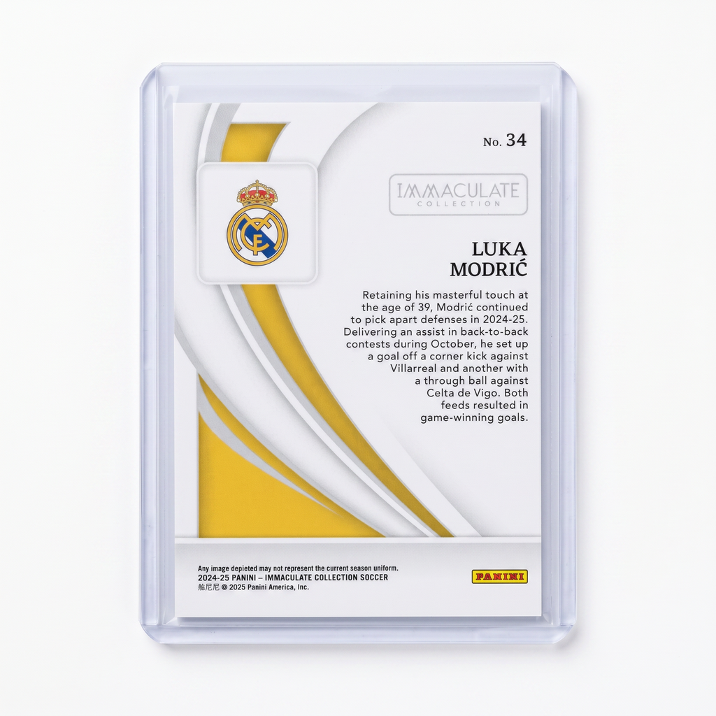 Panini Immaculate Collection Luka Modric Real Madrid /40 Soccer Card